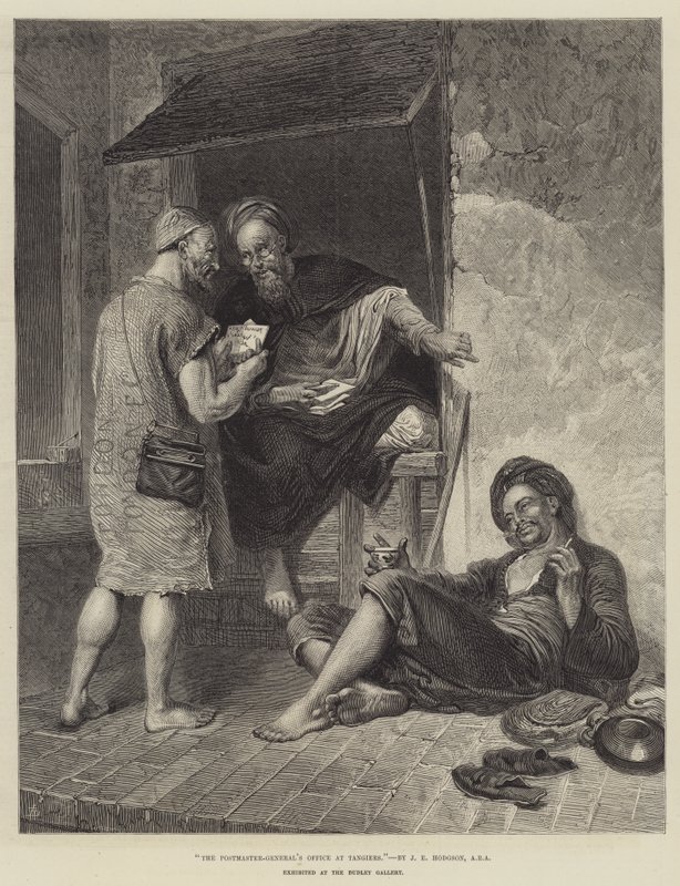 Le bureau du maître de poste à Tanger - John Evan Hodgson