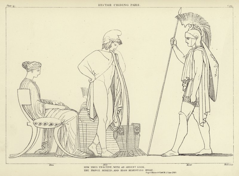 Hector réprimandant Paris - John Flaxman