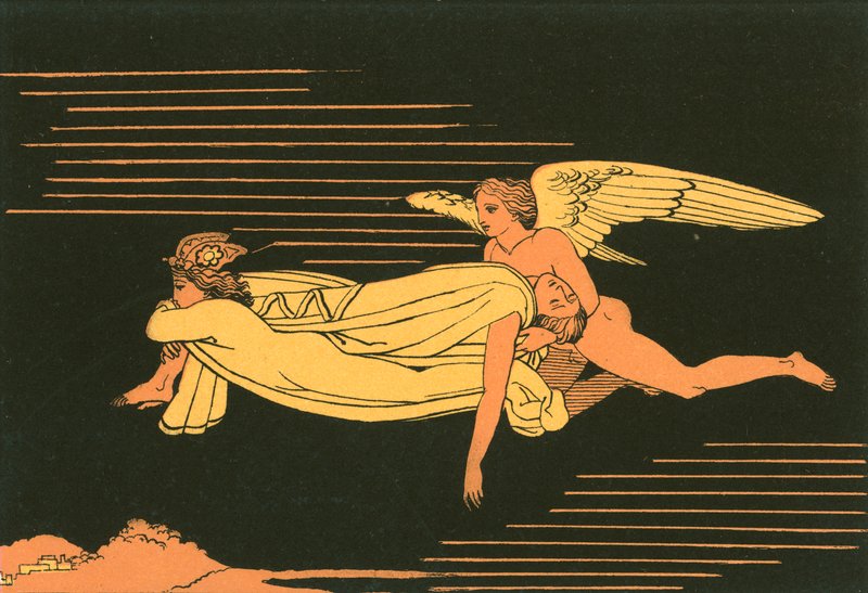Le Sommeil et la Mort transportant le corps de Sarpédon en Lycie - John Flaxman