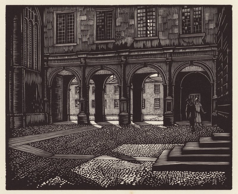 Cambridge : Peterhouse (gravure sur bois) - John Frederick Greenwood