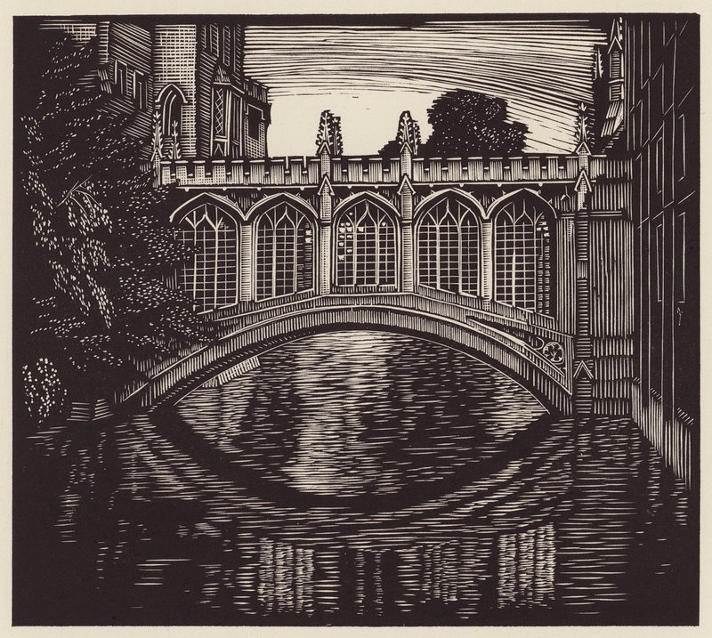Cambridge : "Le pont des soupirs" (gravure sur bois) - John Frederick Greenwood