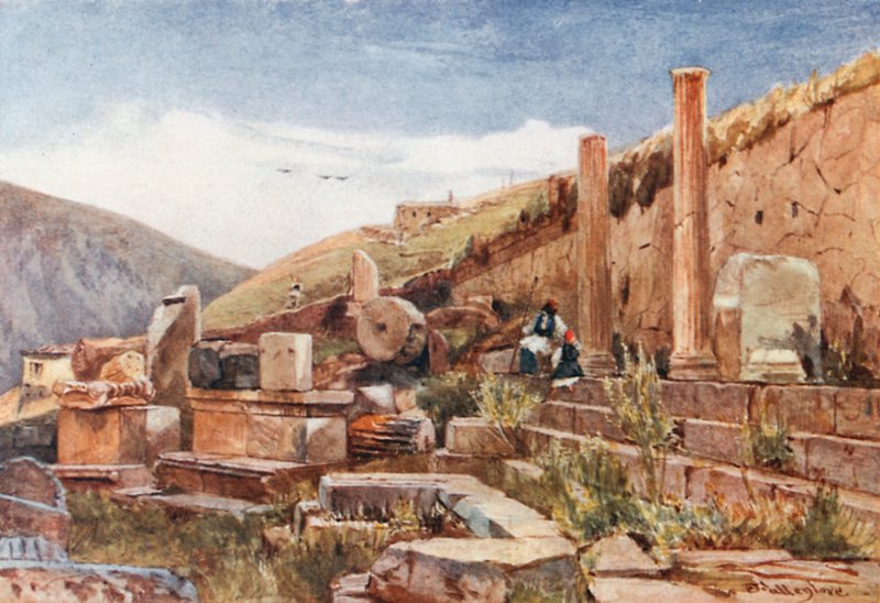 Delphes. Le Portique des Athéniens - John Fulleylove