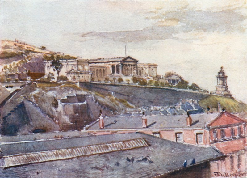 Le lycée et le monument de Burns depuis la rue Jeffrey - John Fulleylove