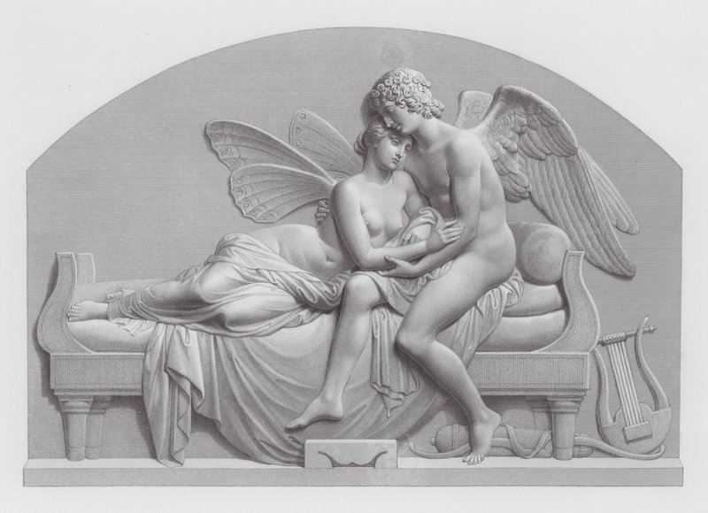 Cupidon et Psyché (gravure) - John Gibson