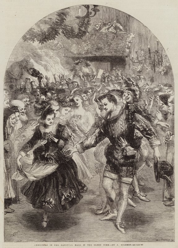 Noël dans la salle baronniale à l