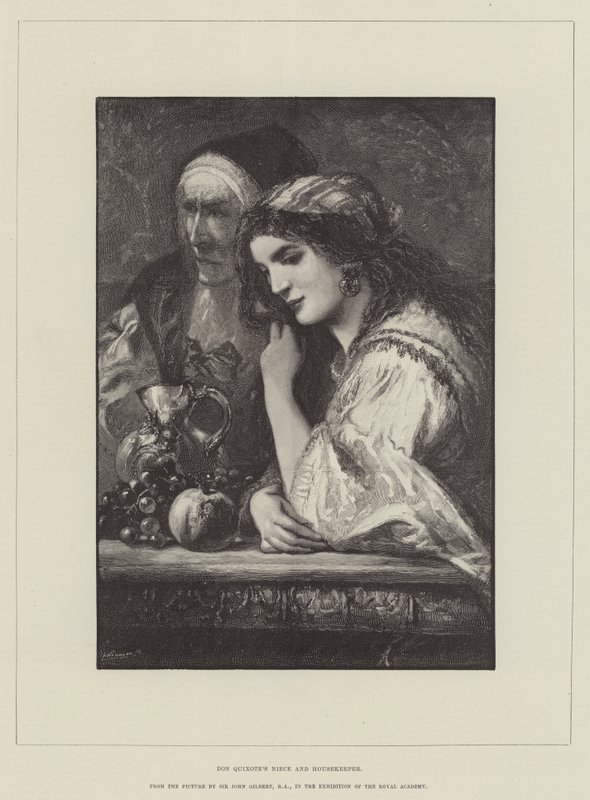 La nièce et la gouvernante de Don Quichotte - John Gilbert