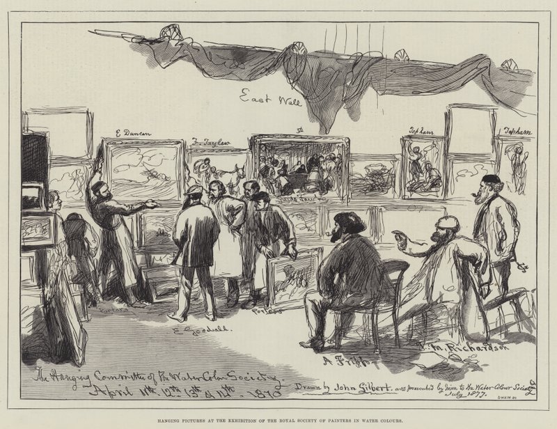 Accrochage des tableaux à l