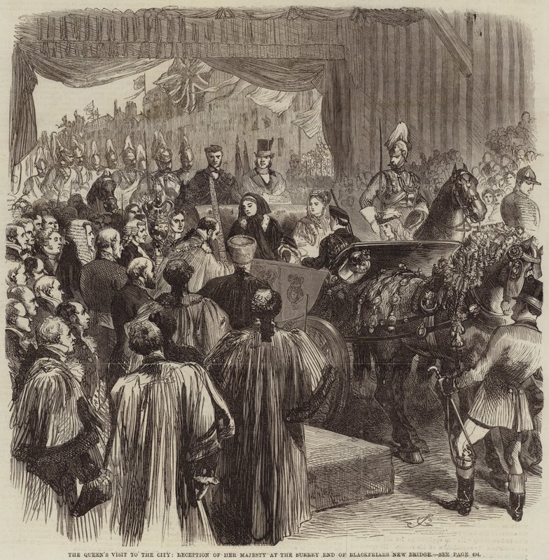 La visite de la reine à la ville, réception de Sa Majesté à l