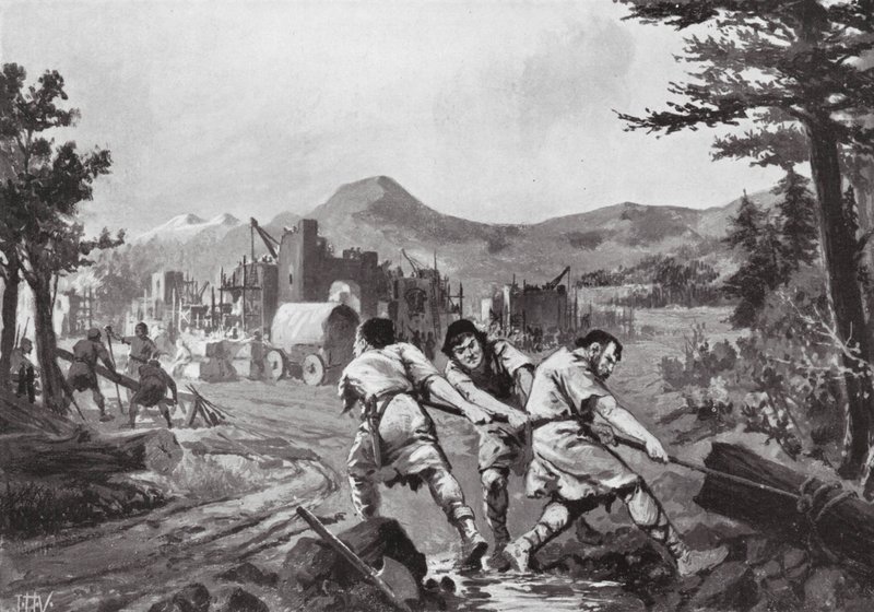 Montagnards valaques fondant une ville, neuvième siècle - John Harris Valda