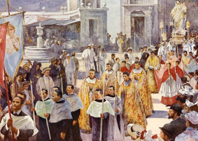 Procession catholique romaine - John Henry Frederick (after) Bacon