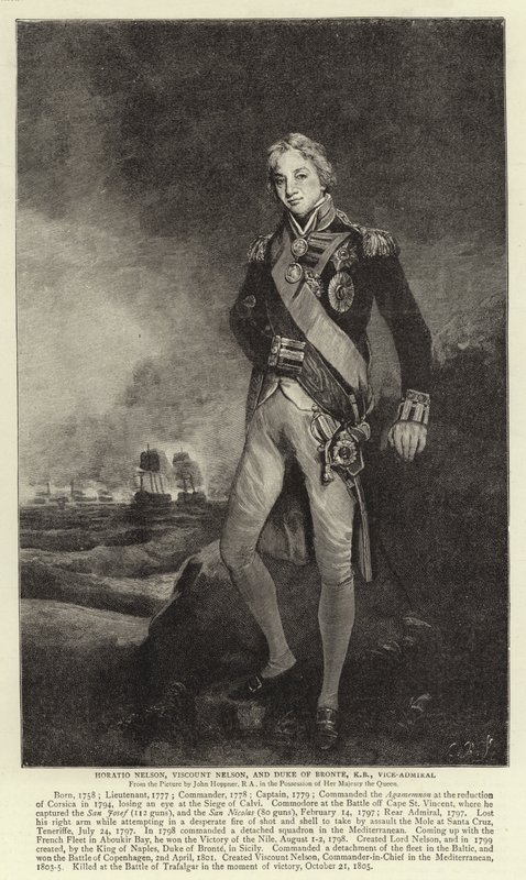Horatio Nelson, Vicomte Nelson, et Duc de Bronte, KB, Vice-Amiral - John Hoppner