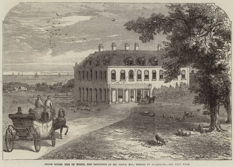 Brook House, Île de Wight, la résidence de M. Seely, MP, visitée par Garibaldi - John Jessop Hardwick