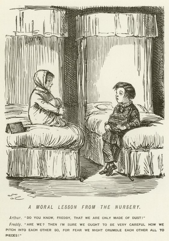 Une leçon de morale de la nurserie - John Leech