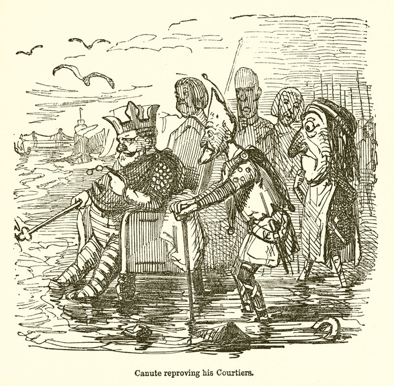 Canute réprimandant ses courtisans - John Leech