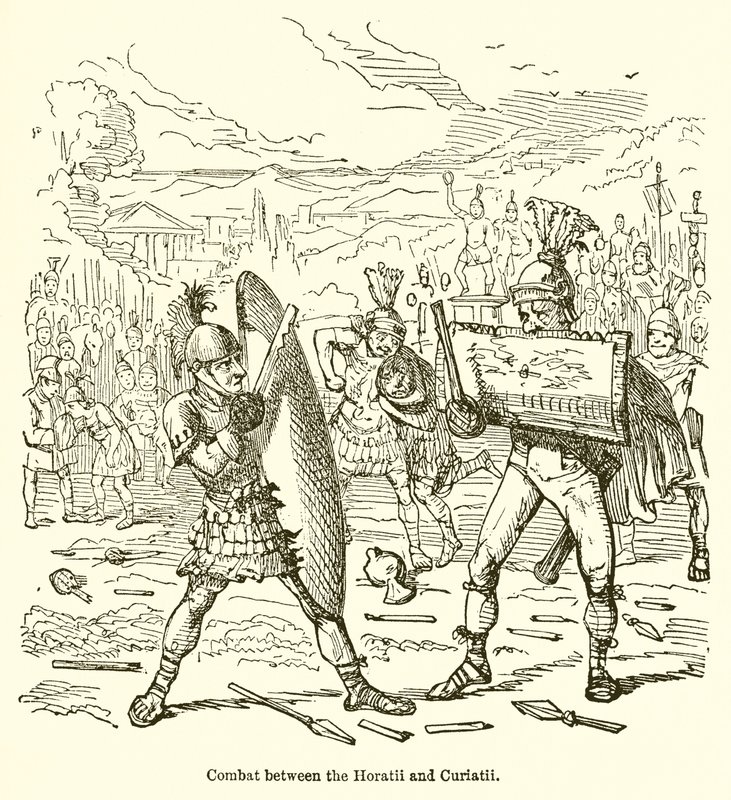 Combat entre les Horaces et les Curiaces - John Leech