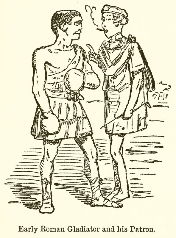 Gladiateur romain ancien et son patron - John Leech