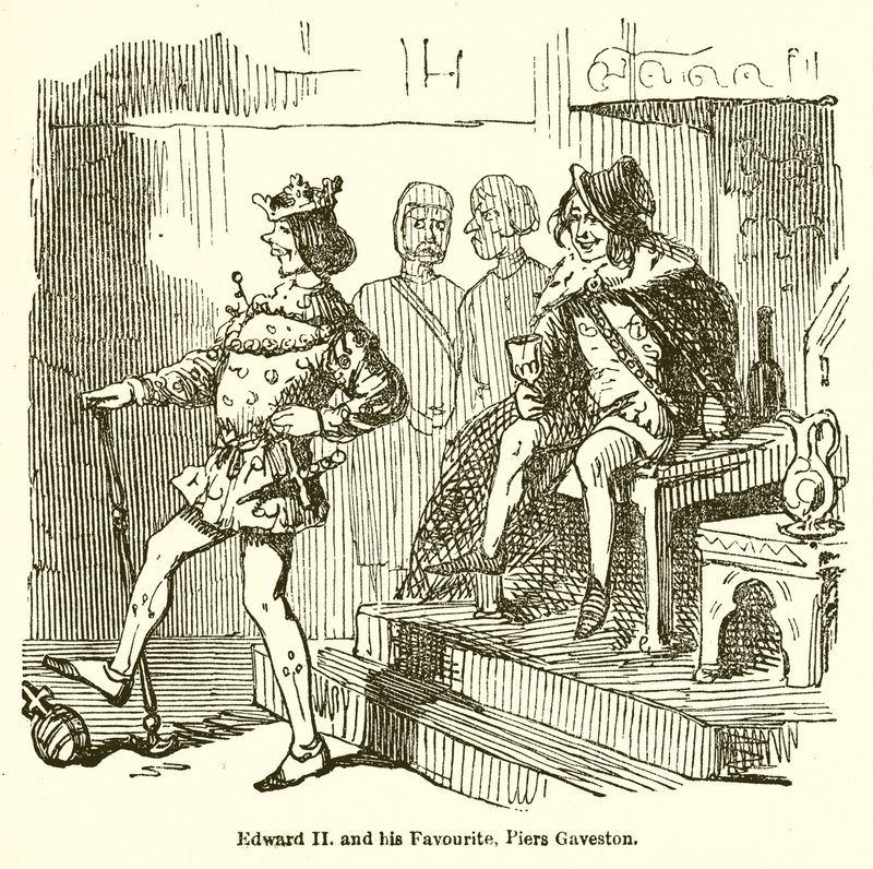 Édouard II et son favori, Piers Gaveston - John Leech