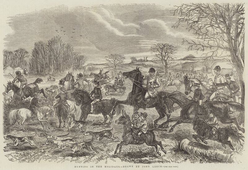 Chasse pendant les vacances - John Leech