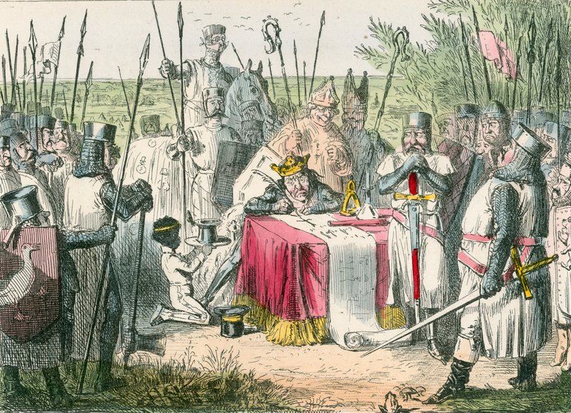 Le roi Jean signant la Magna Carta - John Leech