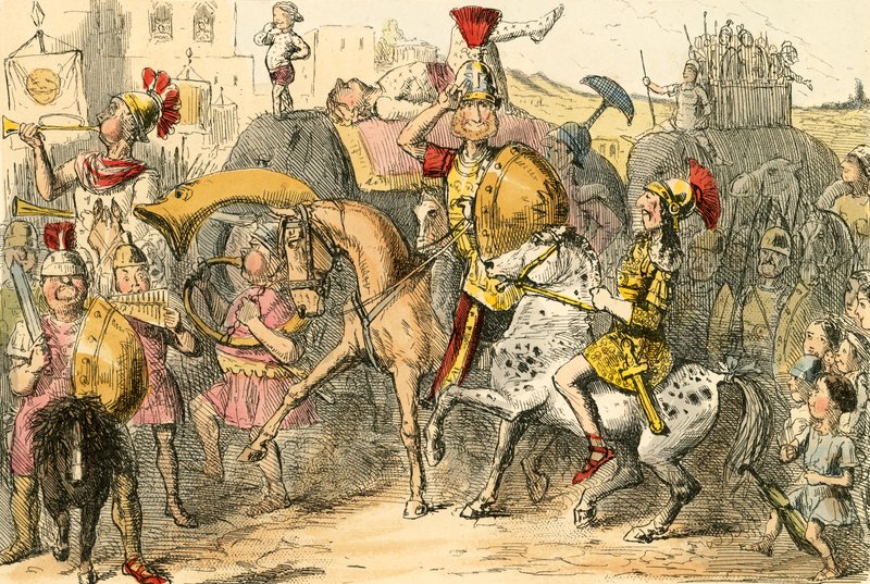 Pyrrhus arrive en Italie avec sa troupe - John Leech