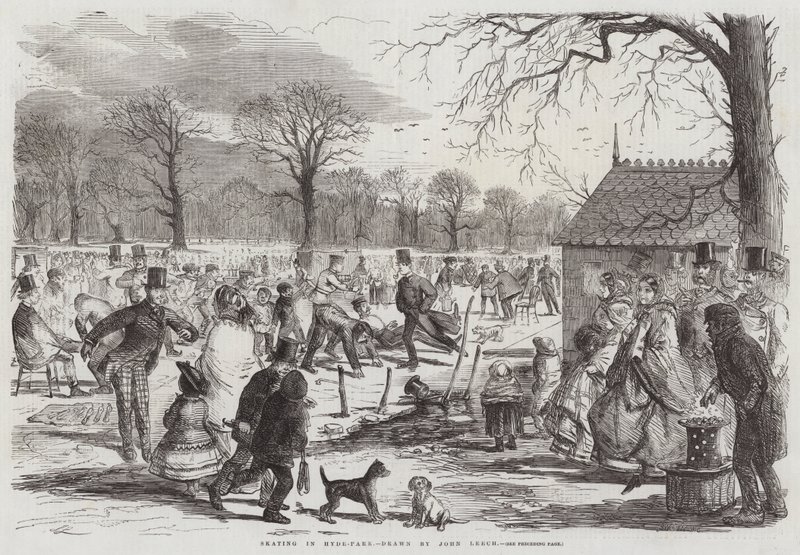 Patinage à Hyde-Park - John Leech