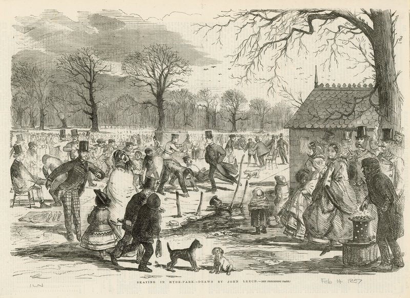 Patinage à Hyde Park - John Leech