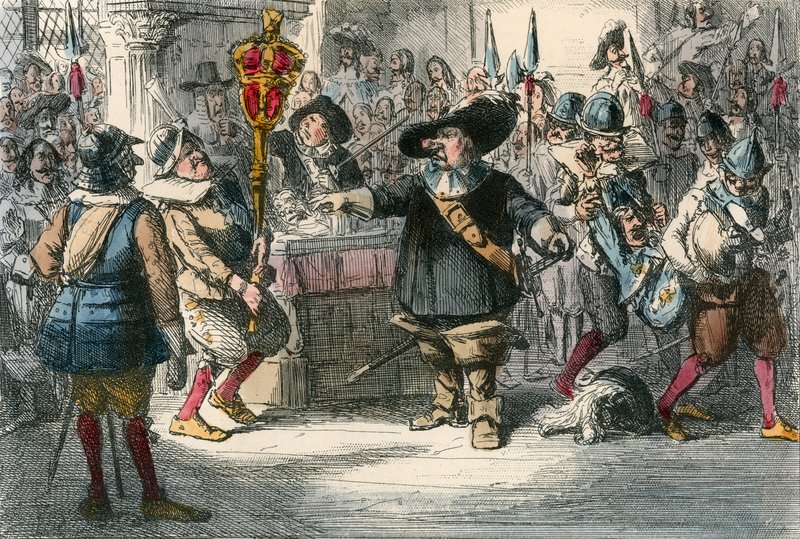 Enlevez ce babiole Cromwell dissolvant le long Parlement - John Leech