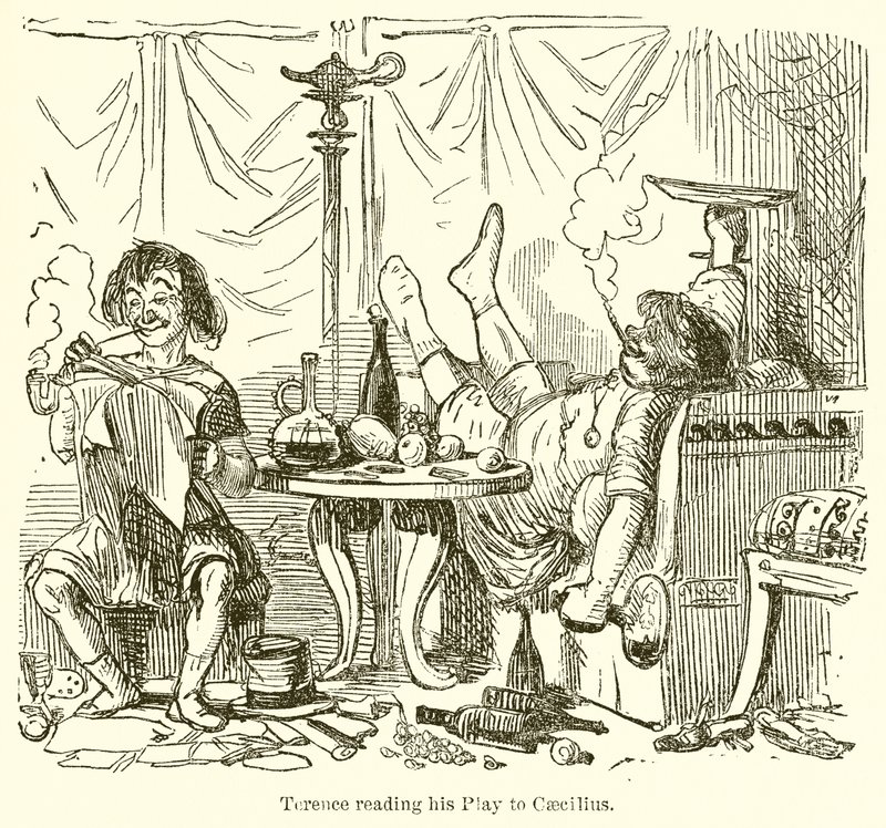 Térence lisant sa pièce à Caecilius - John Leech