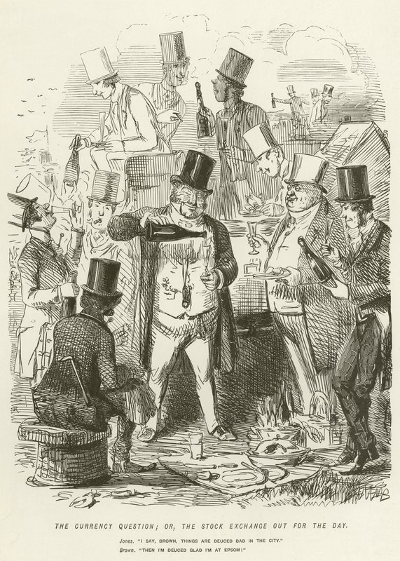 La question de la monnaie; ou, la Bourse en sortie - John Leech