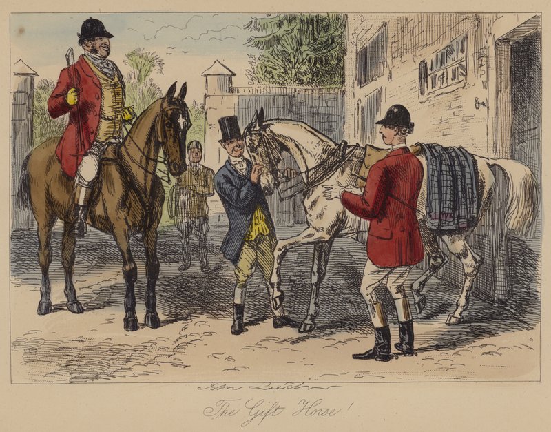 Le cheval cadeau! - John Leech
