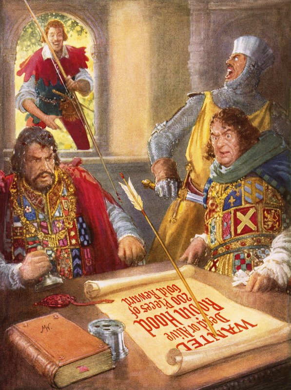 Robin des Bois humiliant le Prince Jean - John Millar Watt