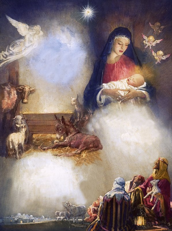 Montage non identifié basé sur la naissance de Jésus - John Millar Watt