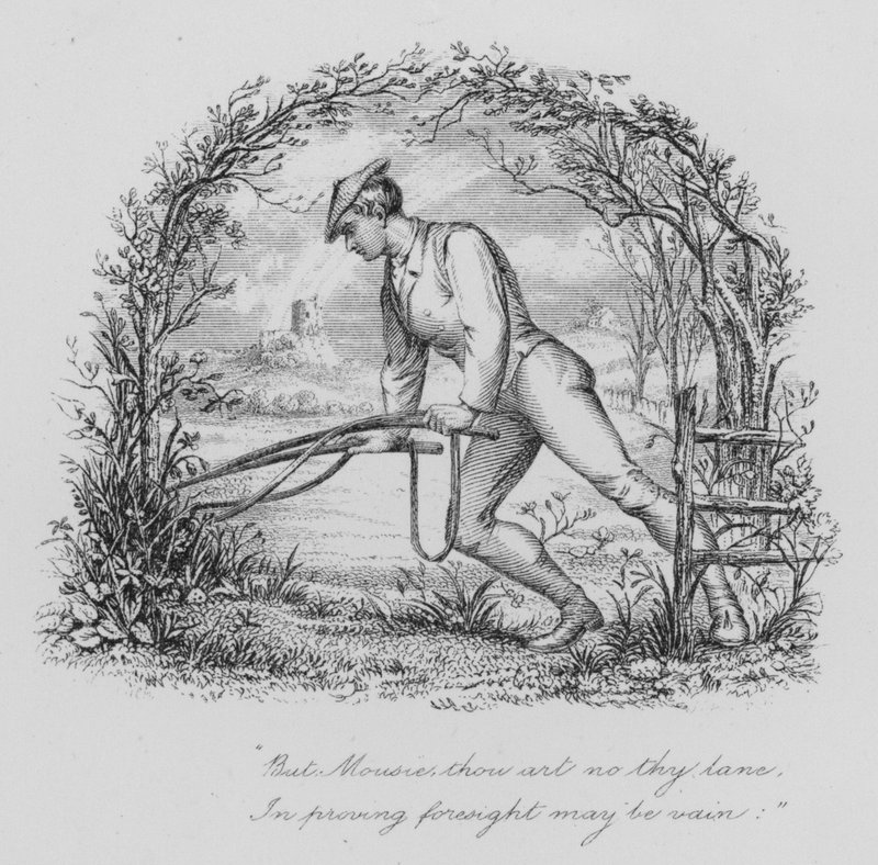 Robert Burns : À une souris (gravure) - John Moyr (attr.to) Smith