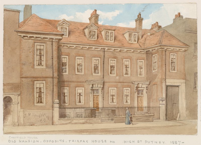 Chatfield House, en face de Fairfax House, High Street, Putney, 1887 - John Phillipp Emslie