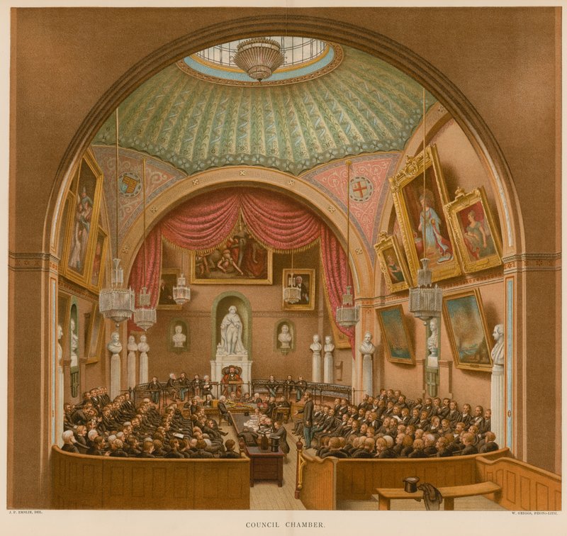 Salle du conseil, Guildhall, Londres - John Phillipp Emslie