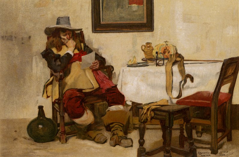 Une longue facture, un homme lisant - John Seymour (after) Lucas