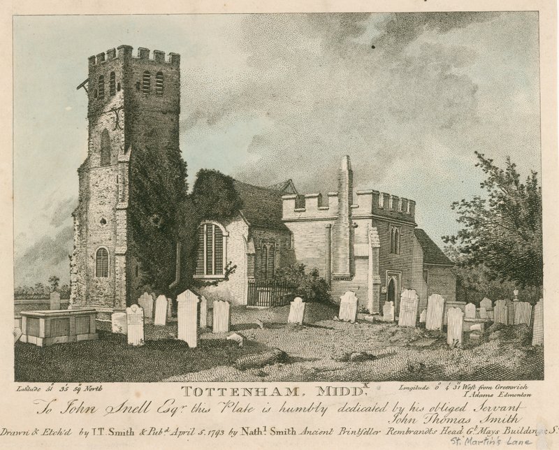 Église de Tottenham, Londres - John Thomas Smith
