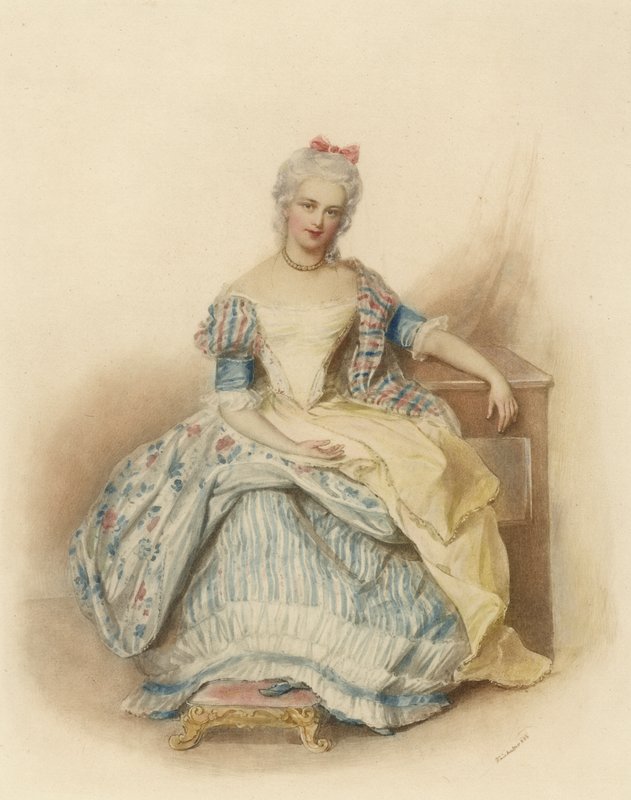 Portrait de la princesse Caroline Lobkowitz, née comtesse Wrbna - Josef Nikolaus Kriehuber
