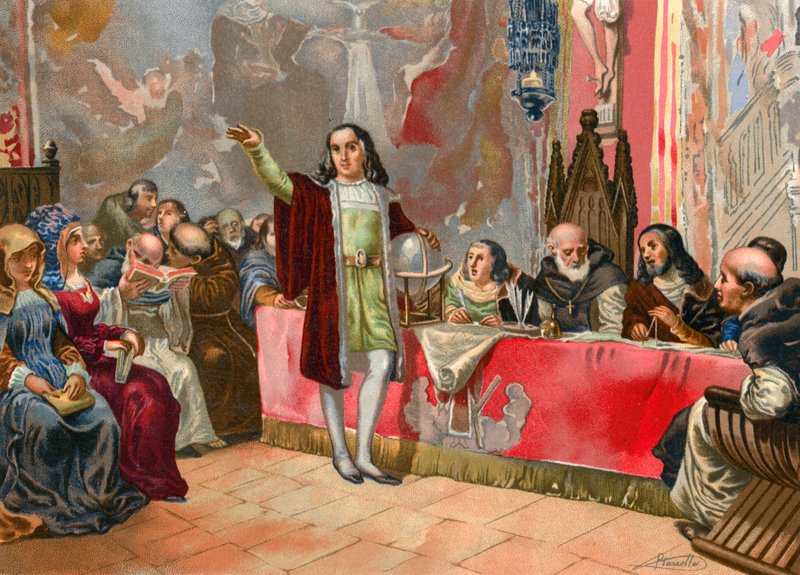 Colomb devant la Junta de Salamanque - Josep or Jose Planella Coromina