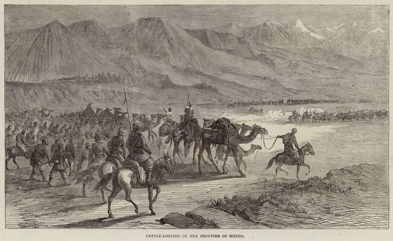 Pillage de bétail à la frontière du Sind - Joseph Austin Benwell