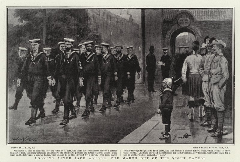 Veiller sur Jack Ashore, la marche de la patrouille de nuit - Joseph Nash