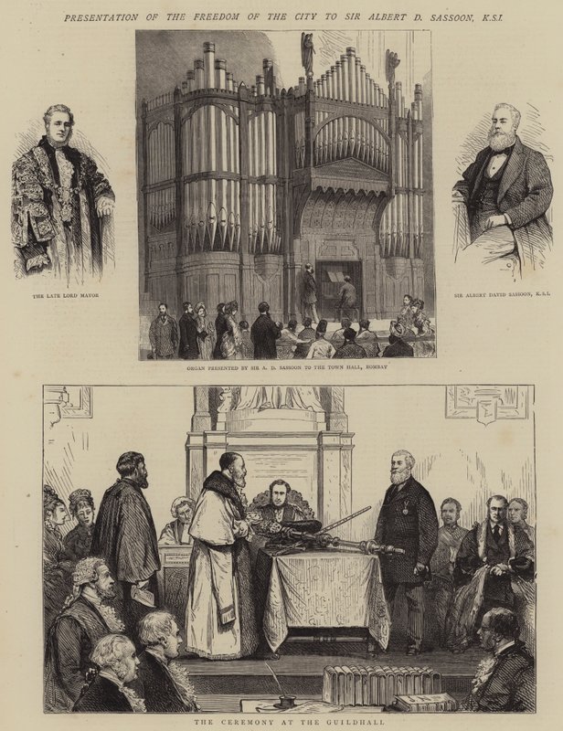 Présentation de la liberté de la ville à Sir Albert D Sassoon, KSI - Joseph Nash