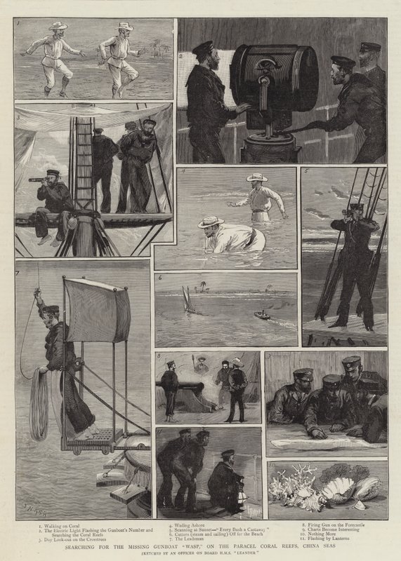 À la recherche de la canonnière disparue Wasp, sur les récifs coralliens de Parcel, mers de Chine - Joseph Nash