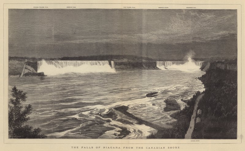 Les chutes du Niagara depuis la rive canadienne - Joseph Nash