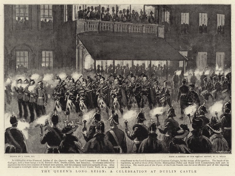 La longue règne de la reine, une célébration au château de Dublin - Joseph Nash