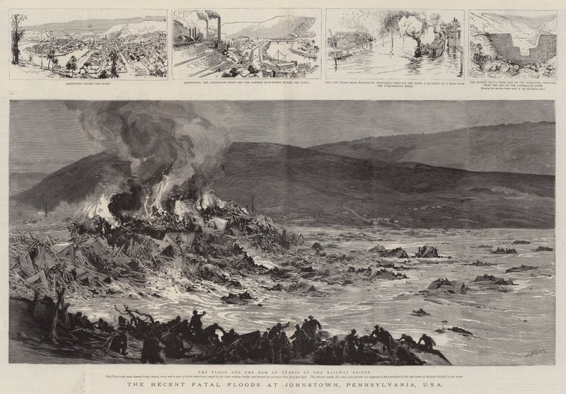 Les récentes inondations mortelles à Johnstown, Pennsylvanie, USA - Joseph Nash
