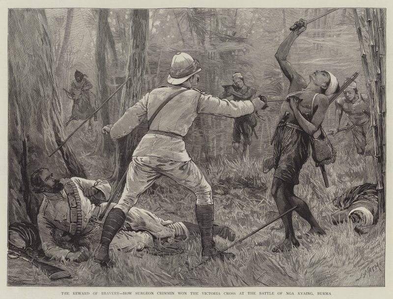 La Récompense du Courage, comment le chirurgien Crimmin a remporté la Croix de Victoria à la bataille de Nga Kyaing, Birmanie - Joseph Nash