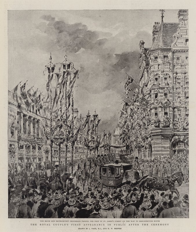 La première apparition publique du couple royal après la cérémonie - Joseph Nash