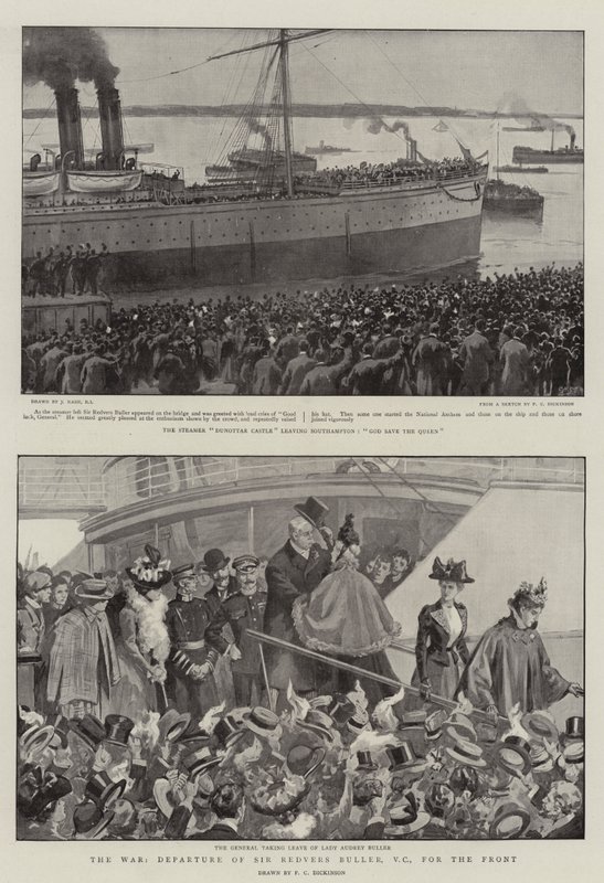 La guerre, départ de Sir Redvers Bullers, VC, pour le front - Joseph Nash