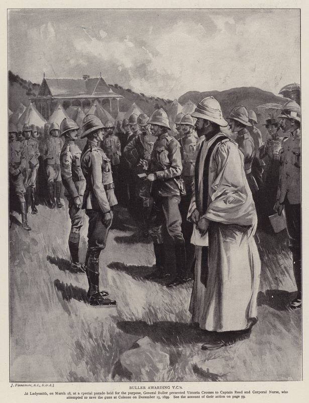 Buller décernant des VC (lithographie) - Joseph (after) Finnemore